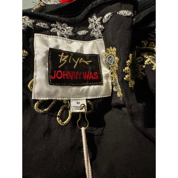 NWT JOHNNY WAS BIYA Charlize Velvet Embroidered Tunic Blouse Sz M MSRP $398 - Picture 6 of 7
